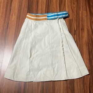 Dries Van Noten cotton linen Women’s wrap skirt size 36